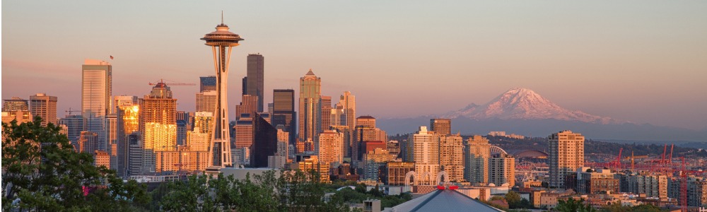 Seattle city during a sunset