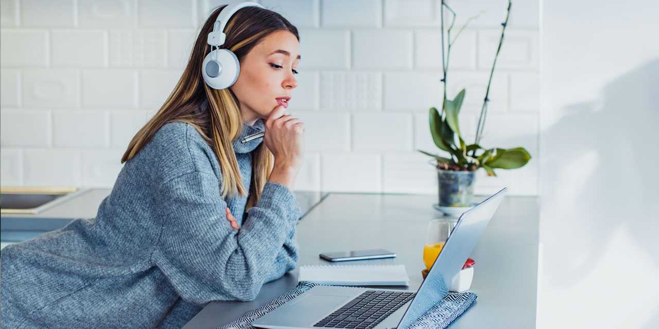 Split Image Girl Laptop Mobile